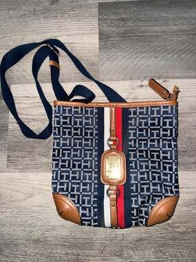 Vintage Tommy Hilfiger Monogram Crossbody Bag